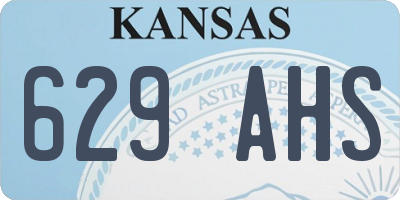 KS license plate 629AHS