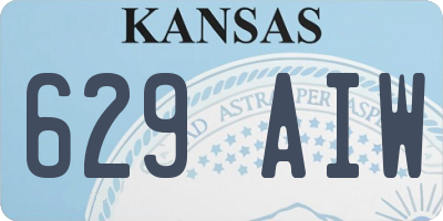 KS license plate 629AIW