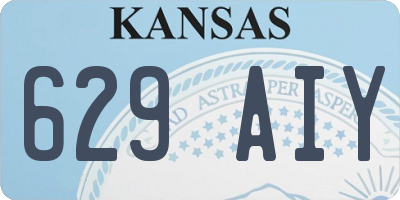 KS license plate 629AIY