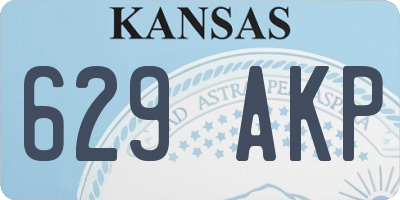 KS license plate 629AKP