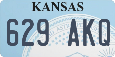 KS license plate 629AKQ