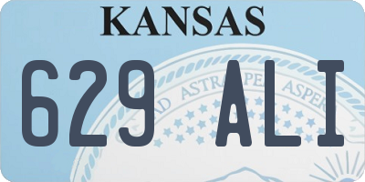 KS license plate 629ALI