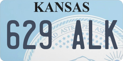 KS license plate 629ALK