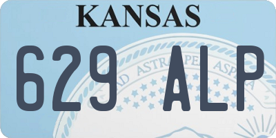 KS license plate 629ALP
