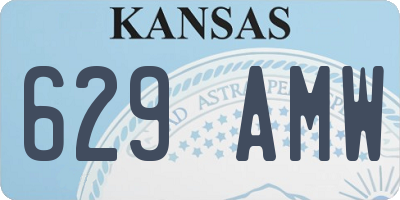 KS license plate 629AMW