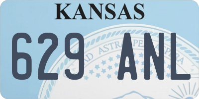 KS license plate 629ANL