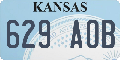 KS license plate 629AOB