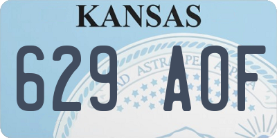 KS license plate 629AOF