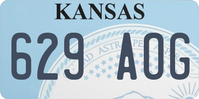 KS license plate 629AOG