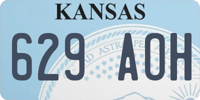 KS license plate 629AOH
