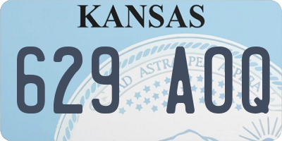KS license plate 629AOQ