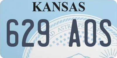 KS license plate 629AOS