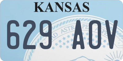 KS license plate 629AOV