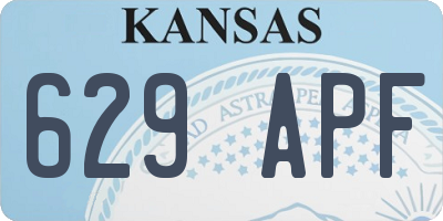 KS license plate 629APF