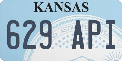 KS license plate 629API