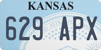 KS license plate 629APX