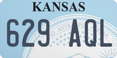 KS license plate 629AQL
