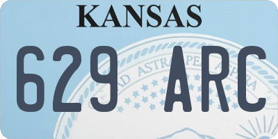 KS license plate 629ARC