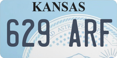 KS license plate 629ARF