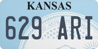 KS license plate 629ARI