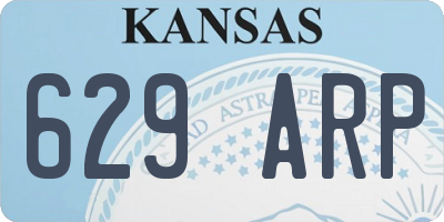 KS license plate 629ARP