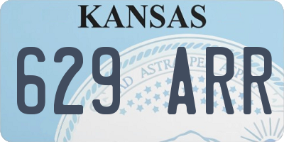 KS license plate 629ARR