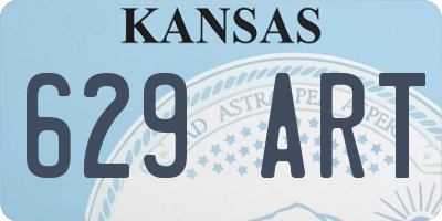 KS license plate 629ART