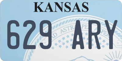 KS license plate 629ARY