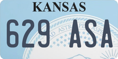 KS license plate 629ASA