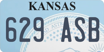 KS license plate 629ASB