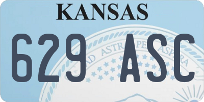 KS license plate 629ASC