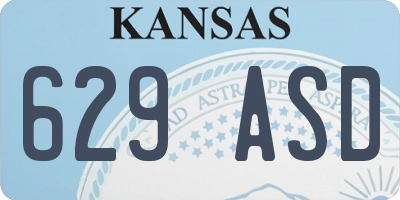 KS license plate 629ASD
