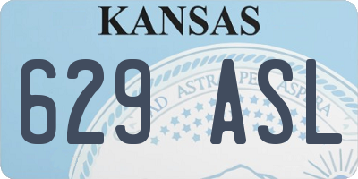 KS license plate 629ASL