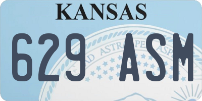 KS license plate 629ASM