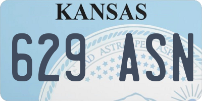 KS license plate 629ASN