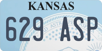 KS license plate 629ASP