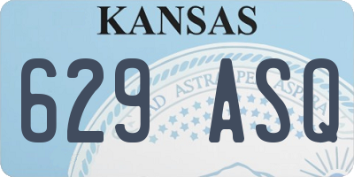 KS license plate 629ASQ