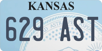 KS license plate 629AST