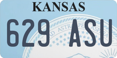 KS license plate 629ASU