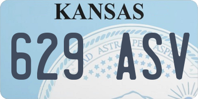 KS license plate 629ASV