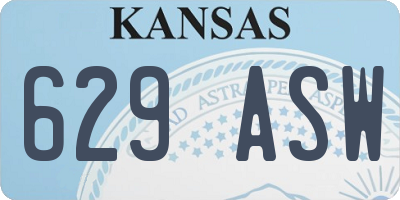 KS license plate 629ASW