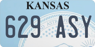 KS license plate 629ASY