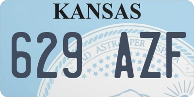 KS license plate 629AZF