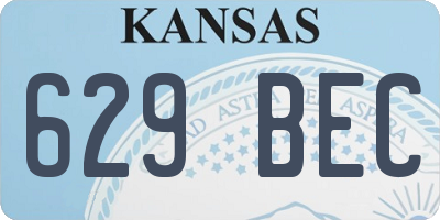 KS license plate 629BEC