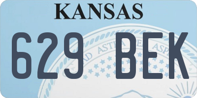 KS license plate 629BEK