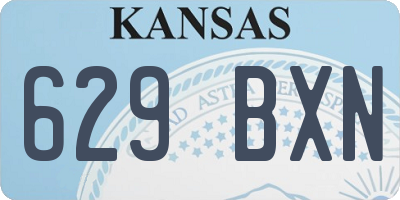 KS license plate 629BXN