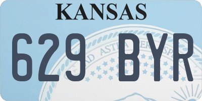 KS license plate 629BYR