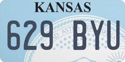 KS license plate 629BYU