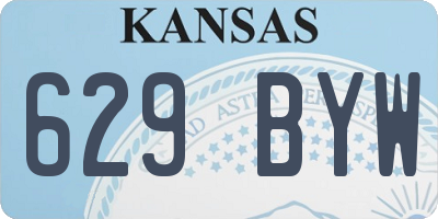 KS license plate 629BYW