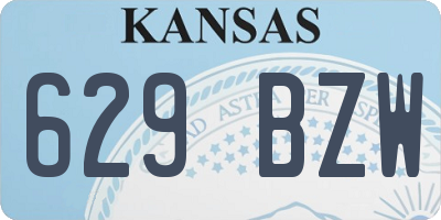 KS license plate 629BZW